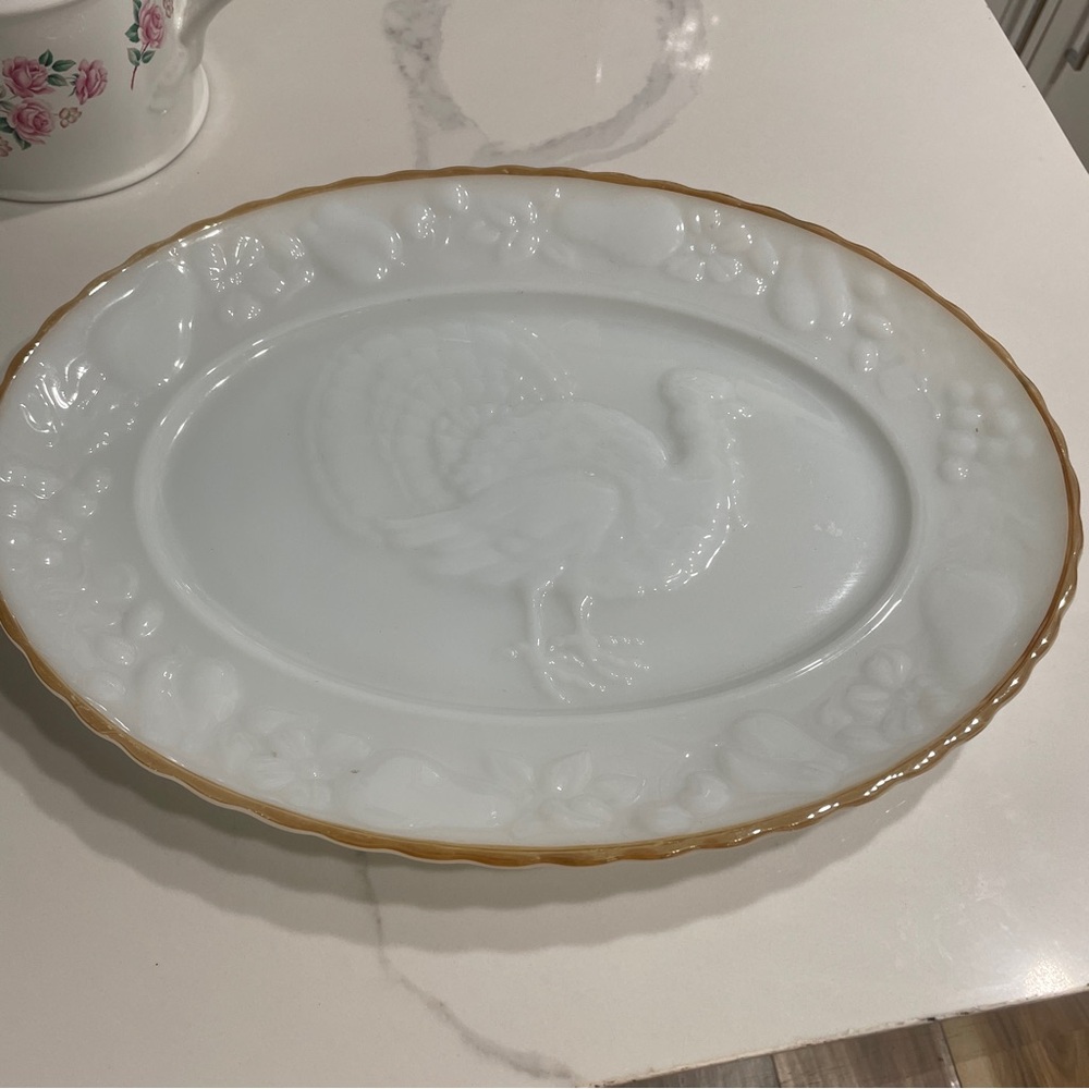 Vintage Anchor Hocking Turkey Platter
